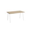Bureau MAMBO - 160 cm - Pieds métal - Chêne Sonoma/blanc