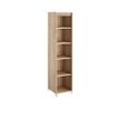 3483601144576-Colonne bibliothèque MAMBO - L42 x H187 x P46 - 4 étagères - Chêne Sonoma/blanc--0
