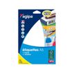Apli Agipa - Etui A5 - 448 Étiquettes blanches multi-usages - 20 x 50 mm - coins droits - réf 100309