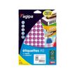 Apli Agipa - Etui A5 - 960 Pastilles mauves - diamètre 15 mm - réf 114316