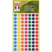 Apli Agipa - 385 Pastilles adhésives recyclées - couleurs assorties - diamètre 8 mm - réf 101781