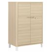 3483600819581-Rangement mi-haut ABSOLU - L81 x H118 x P45 - 2 portes - Chêne structuré--0