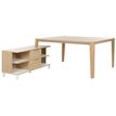 3483600872647-Bureau avec retour ABSOLU - 160 cm - Pieds bois - Chêne structuré--0