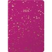 3664447156125-Agenda Céleste - 1 semaine sur 2 pages - 10 x 15 cm - fuchsia/or - Oberthur--0