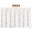 Calendrier Fluo - 7 mois par face - 32 x 42 cm - orange - Oberthur