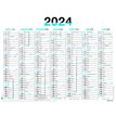 Calendrier Fluo - 7 mois par face - 43 x 55 cm - bleu - Oberthur