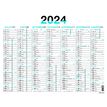 3664447154817-Calendrier Fluo - 7 mois par face - 43 x 55 cm - bleu - Oberthur--1