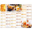 Calendrier Fruits - 6 mois par face - 21 x 26,5 cm - Oberthur