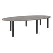 3253310165700-Table de réunion ovale - L280 cm - Pieds exprim carbone - Plateau imitation chêne gris--0