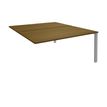 Bureau Bench IRIS - L180 cm - Plan suivant - Pieds aluminium - plateau imitation noyer