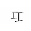 Bureau AXEL assis/debout - réglage par manivelle - L180 x P80 cm - plateau blanc - pieds noirs