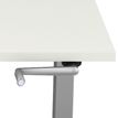 3617350004496-Bureau AXEL assis/debout - réglage par manivelle - L180 x P80 cm - plateau blanc - pieds gris--1