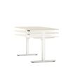 3617350004373-Bureau électrique AXEL -  bureau assis/debout  - L140 cm - plateau blanc - pieds gris--1