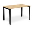 Bureau ARIAL - L140 x P80 cm - plateau imitation chêne clair - pieds noirs