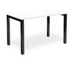 Bureau ARIAL - L160 x P80 cm - plateau blanc - pieds noirs