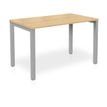 Bureau ARIAL - L160 x P80 cm - plateau imitation chêne clair - pieds gris aluminium