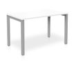 Bureau ARIAL - L180 x P80 cm - plateau blanc - pieds gris aluminium