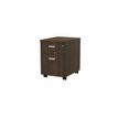 Caisson mobile MOKA - 2 tiroirs - L42 x P55,5 x H58,7 cm - imitation noyer brun - poignées grises