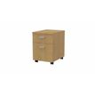 3617350000962-Caisson mobile MOKA - 2 tiroirs - L42 x P55,5 x H58,7 cm - imitation chêne clair - poignées grises--0