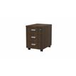 3617350000955-Caisson mobile MOKA - 3 tiroirs - L42 x P55,5 x H58,7 cm - imitation noyer brun - poignées grises--0