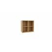 Vestiaire CAMILLE 4 cases - H.75,5 x L.80,7 x P.43,2 cm - imitation chêne clair - portes en option (non incluses)