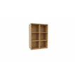 Vestiaire CAMILLE 6 cases - H112,3 x L80,7 x P43,2 cm - imitation chêne clair - portes en option (non incluses)