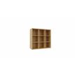 Vestiaire CAMILLE 9 cases - H.112,3 x L.120 x P.43,2 cm - imitation chêne clair - portes en option (non incluses)