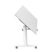 Table de réunion TAXI - mobile et pliante - L120 x P80 x H73,7 cm - plateau blanc