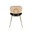 3397702703177-Chaise Visiteur OLYMPE - 4 pieds - bois multiplis imitation chêne clair et tissu noir--5