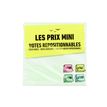 3539012004586-Les Prix Mini - Bloc Cube notes repositionnables - 400 feuilles - 76 x 76 mm - couleurs pastels assort--0