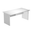 Bureau droit Trend - L160 - Pieds panneaux - plateau gris