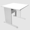 7331920000294-Bureau droit Trend - L80 - Pieds bois - plateau blanc--0