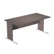 Bureau droit Trend - L160 - Pieds bois - plateau imitation frêne Toscan