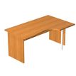 7331920001147-Bureau compact Trend - retour à droite avec pieds panneaux + pied de renfort - L160 - plateau imitatio--0
