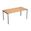 Bureau droit Trend - L140 - pieds arches  - plateau imitation hêtre