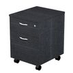 Caisson mobile Trend - L43xP52xH59,5 cm - 2 tiroirs dont 1 DS - imitation frêne noir