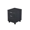 7331910006022-Caisson mobile Trend - L41,8xP52xH59,5 cm - monté - 2 tiroirs dont 1 DS - imitation frêne noir--0