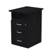 Caisson hauteur bureau Trend - L43xP60xH72 cm - 3 tiroirs + 1 niche - imitation frêne noir