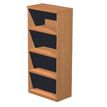 Bibliothèque haute Trend - L80xP35xH180 cm - 3 étagères - imitation aulne