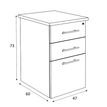3253310249981-Caisson HT bureau - steely/stelly manager - Profondeur 60 cm - noyer - top jaune curry--1
