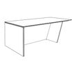 3253310544109-Bureau KHEOPS avec pied droit à gauche - L200 - plateau imitation chêne clair - structure blanc perle--2