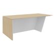 3253310544109-Bureau KHEOPS avec pied droit à gauche - L200 - plateau imitation chêne clair - structure blanc perle--0