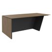 Bureau KHEOPS avec pied droit à gauche - L200 - plateau imitation noyer - structure carbone