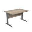 7331920009471-Bureau droit Trend - L120 - Pieds métals - plateau imitation chêne canadien - pied anthracite--0