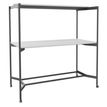 Table Coworking ELKI - L180 - plateau blanc perle - pied carbone