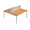 Bureau bench Trend - L120 - sans panneau de séparation - plateau imitation aulne