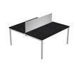 Bureau bench Trend - L120 - sans panneau de séparation - plateau imitation frêne noir