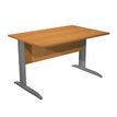 Bureau droit Trend - L120 - Pieds métals - plateau imitation aulne - pied anthracite