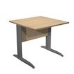 Bureau droit Trend - L80 - Pieds métals - plateau imitation chêne - pied anthracite