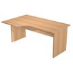 0404052257540-Bureau compact Trend - L160 cm - retour à gauche - pieds panneaux - plateau imitation hêtre--0